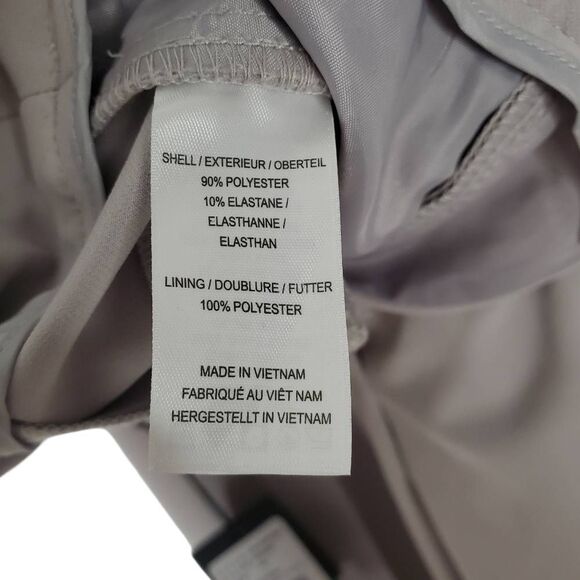 NWT Adrianna Papell Light Gray Slit-Front Slim Fit Ankle Dress Pants Size 10 - Picture 11 of 16